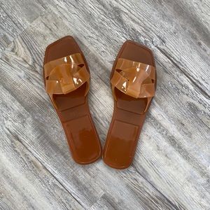 Worn once Zara brown sandal.  Size 38 Zara size